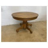 Vintage Oak Circular Extension Table