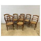 (7) Cane Seat Arm Chairs