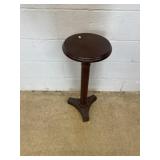Modern Circular Mahogany Plant Stand