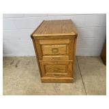 Modern 2-drawer Oak File Cabinet