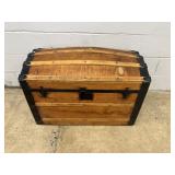 Vtg. Dome Top Steamer Trunk