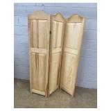 3-part Raised Panel Folding Screen
