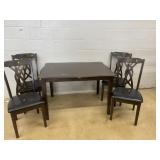 5 pc. Dinette Set W/ Table and 4 Vinyl Upholstered