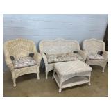 4 Pc. Plastic Wicker Patio Set