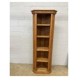 Modern Oak Open Corner Cabinet