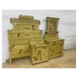 3 Pc. Vtg. Painted Cottage Bedroom Suite