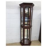 Mirrored Back, Lighted Curio Cabinet