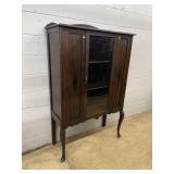 Depression Era Mahogany China Cabinet