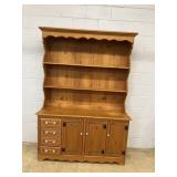 Softwood 2 Pc. Open Pewter/Display Cupboard