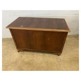 Vintage Rolling Wood Storage Chest
