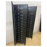 Wooden Woven 4 Part Folding Screen