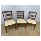 3 Vinyl Upholstered Seat Side Chairs