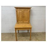 Modern Oak Lift Lid Desk