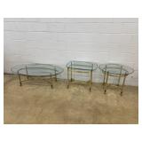 3 Pc. Glass Top Coffee & Table Set