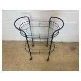 Rolling Metal Serving Cart