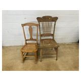 Cane Seat Rocking Chair w/ Vintage Side Chair