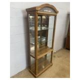Lighted Mirrored Back Curio Cabinet