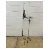 Wrought Iron Bridge Lamp & Candle Holder