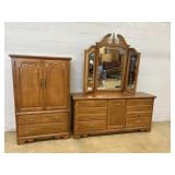 2 Pc. Modern Oak Bedroom Set by Thomasville