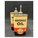 (2) Flying A Household Oil Cans