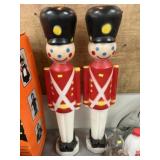 (2) Blow Mold Toy Soldier Figurines