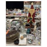 Porch Lights, Santa Figurine, Candlesticks