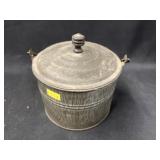 Gray Agateware Berry Pail