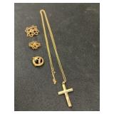 10K Necklace with Pins