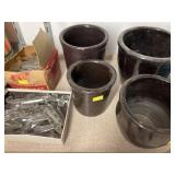 Stoneware Storage Crocks and Glass Prisms