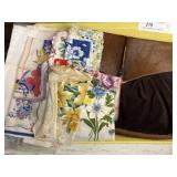 Vintage Handkerchiefs and Hide Crafted Purse