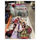 Vintage Dolls, Bottles, Cookbooks