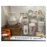 Recovered Milk Bottles and Advertising Items