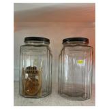 (2) Necco Glass Candy Canisters