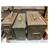 (3) Metal U.S. Military Ammo Cans