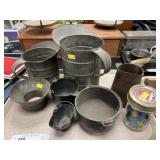 Agate Swirl Marbles with Tin Measuring Cups