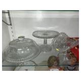 Pattern Glass Cake Server, Banana Stand, etc.
