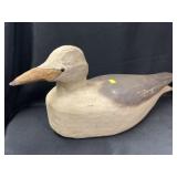 Unsigned Carved Wood Duck Decoy