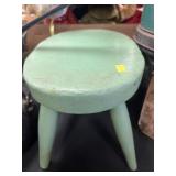 Green Painted Foot Stool