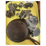 Griswold No. 5 Frying Pan with Cookie Cutters