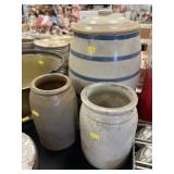 Stoneware Water Cooler with Canisters