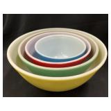 (4) Vintage Pyrex Nesting Bowls
