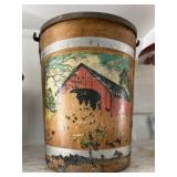 Fiber Paint Decorated Fire Bucket