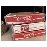 (3) Wooden Beverage Crates