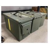 (3) Metal Ammo Cans