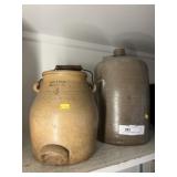 Evan R. Jones Stoneware Batter Jug & Stoneware Jug