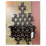 Porcelain Button Decorated Criss Cross Wall Pocket