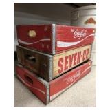 (3) Wooden Beverage Crates