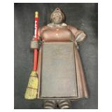 Cast Metal Figural Form Notepad Holder