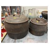 (2) Marietta Cast Metal Kettles