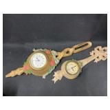 (2) Cast Metal Wall Clocks